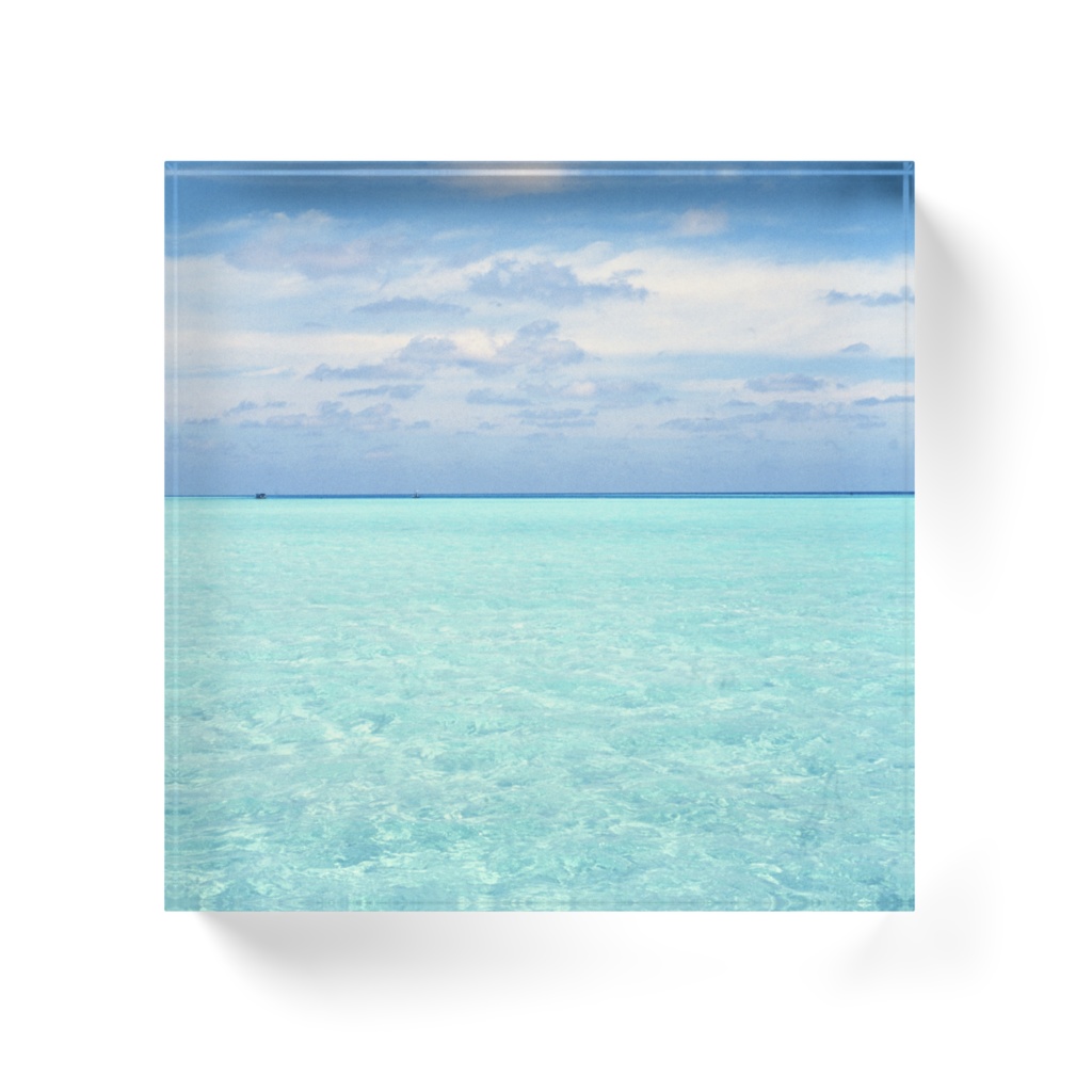 モルディブの渚-076、アクリルブロック