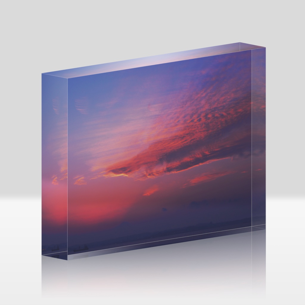 夕焼け雲-Y-088、アクリルブロック