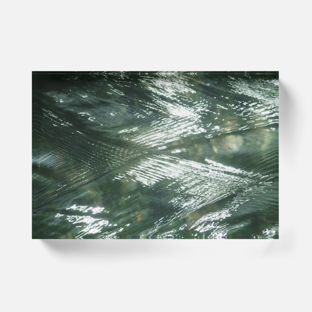 流れ-0127、アクリルブロック