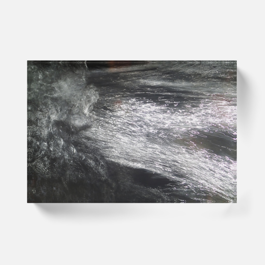 流れ-Y-0121,アクリルブロック