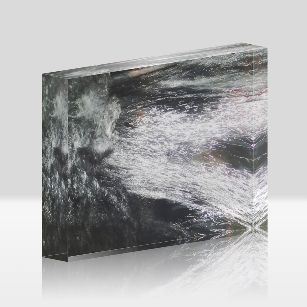 流れ-Y-0121,アクリルブロック