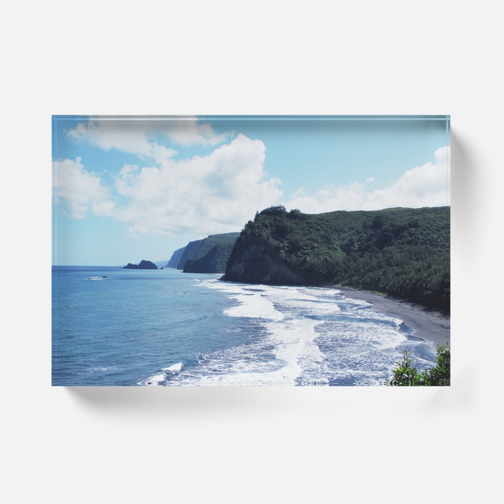 ハワイ島ボロル渓谷-0152、アクリルブロック