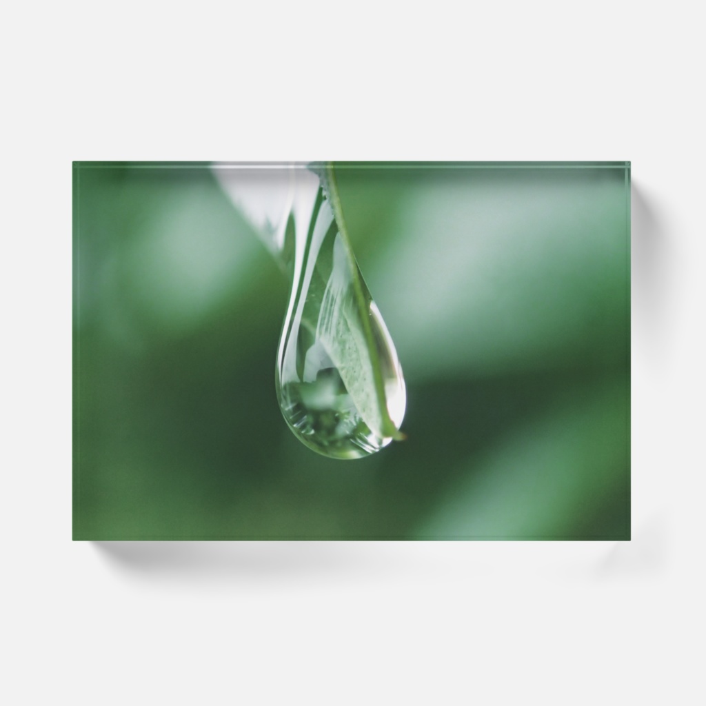 しずく-0144ーY、アクリルブロック