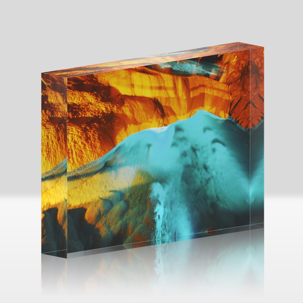 玉泉洞-0155，アクリルブロック