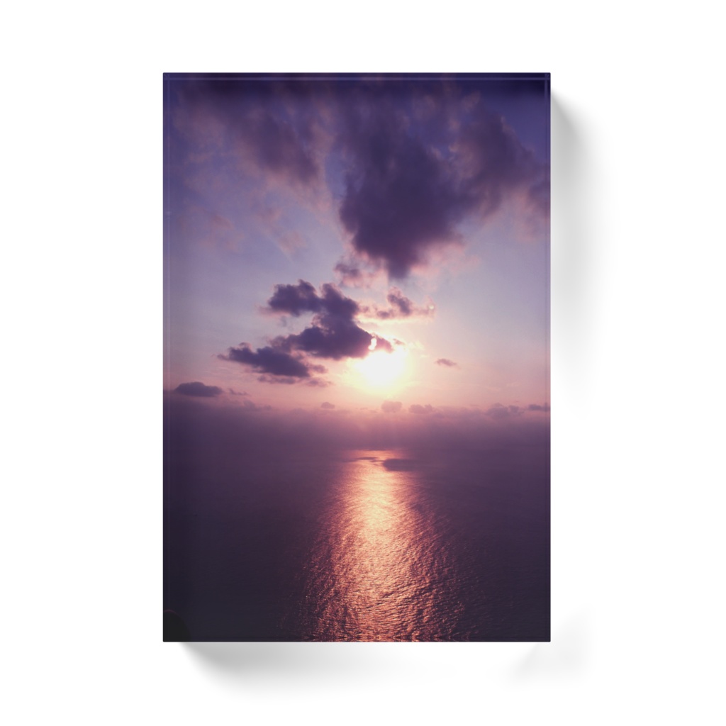 沖縄上空からの夕雲-0159,アクリルブロック