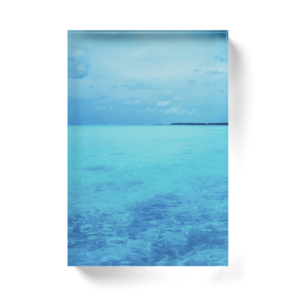 白い雲と水平線-0167-Y、アクリルブロック