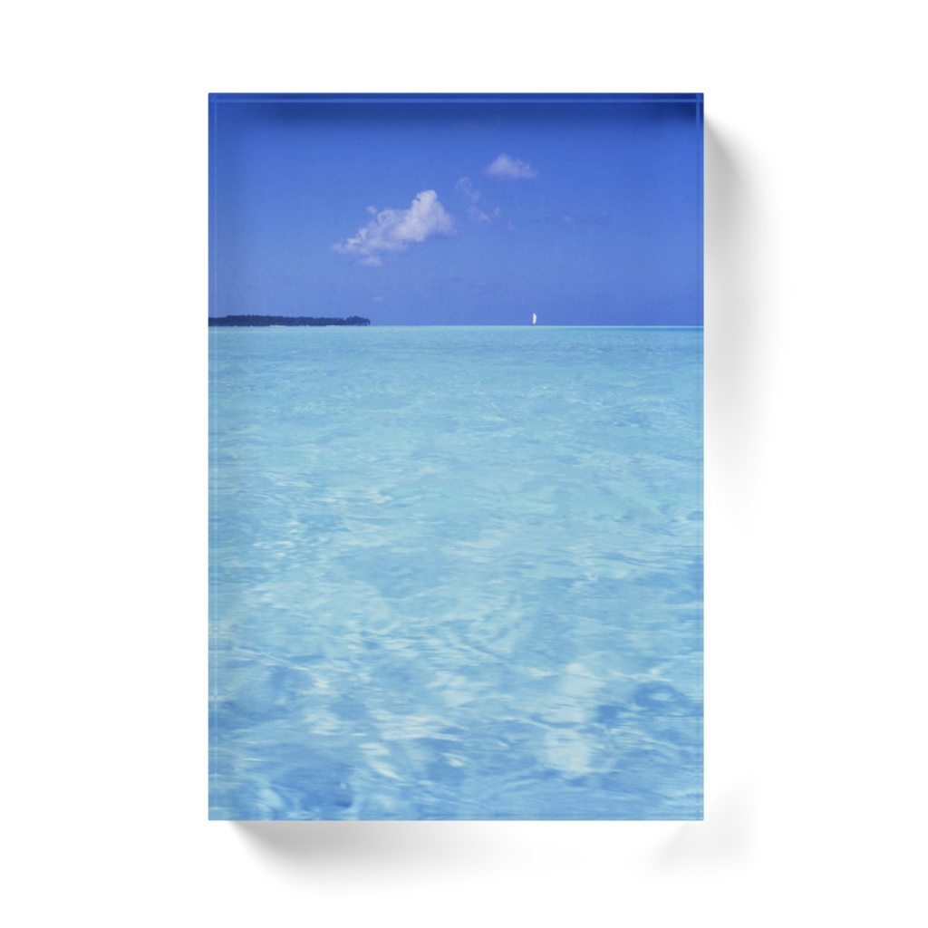 モルディブの渚-0172,アクリルブロック