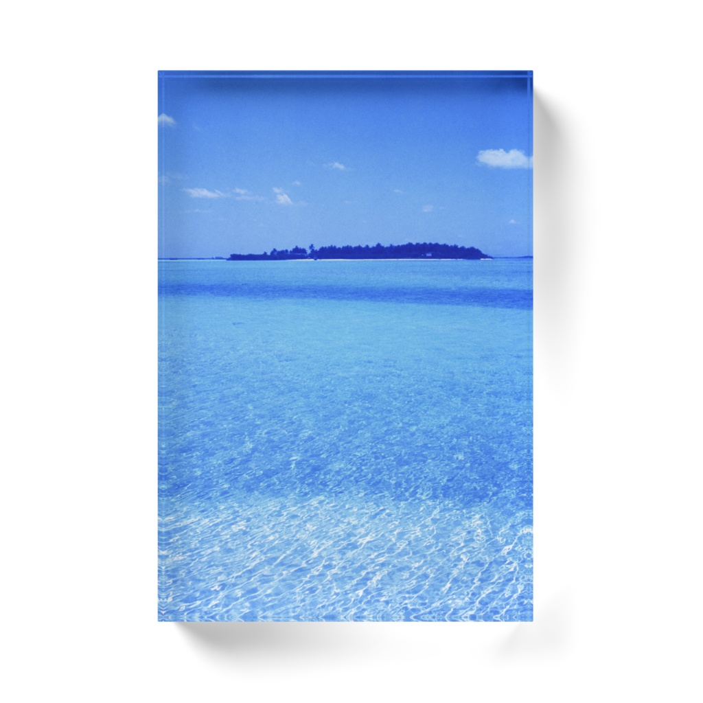 モルディブの渚-0173、アクリルブロック