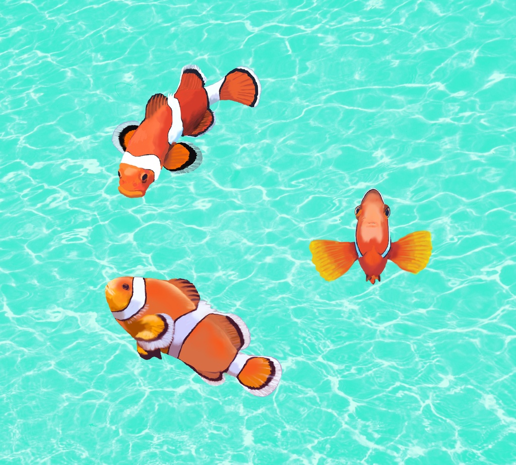 クマノミ-03レディースTシャツ渚