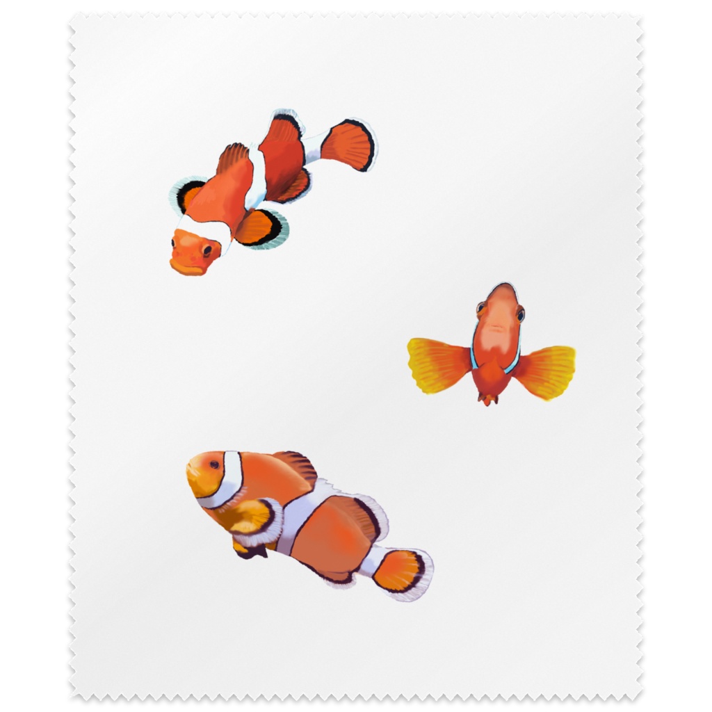 クマノミ白-03メガネ拭き