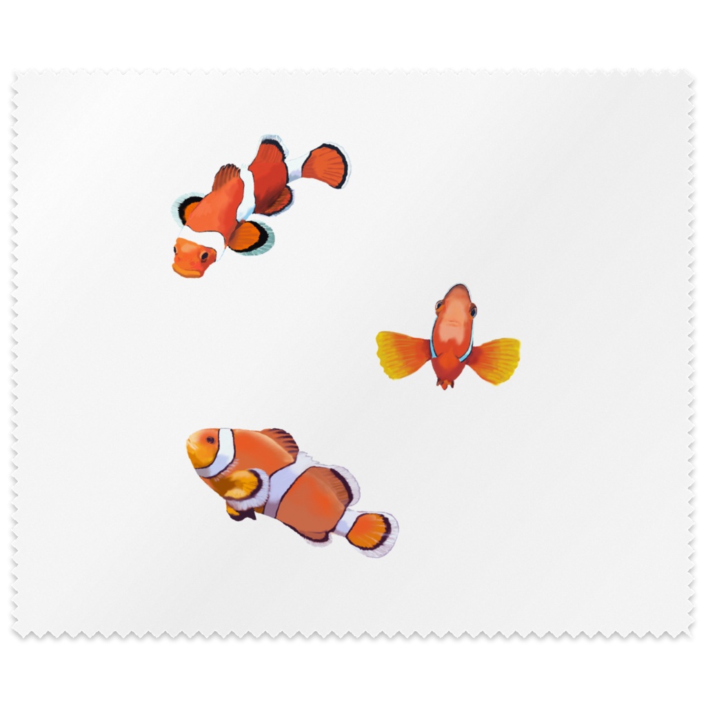 クマノミ白-03メガネ拭き横