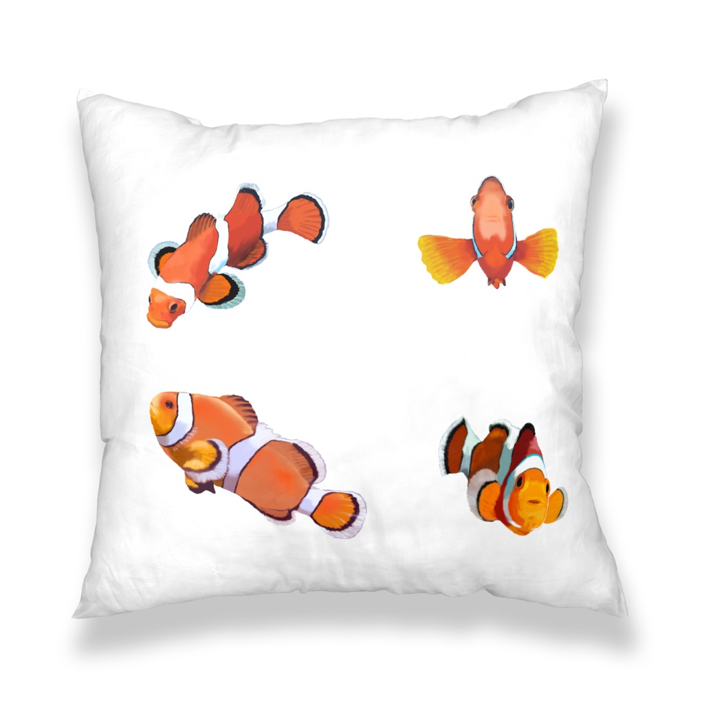 クマノミ白-03クッションカバー