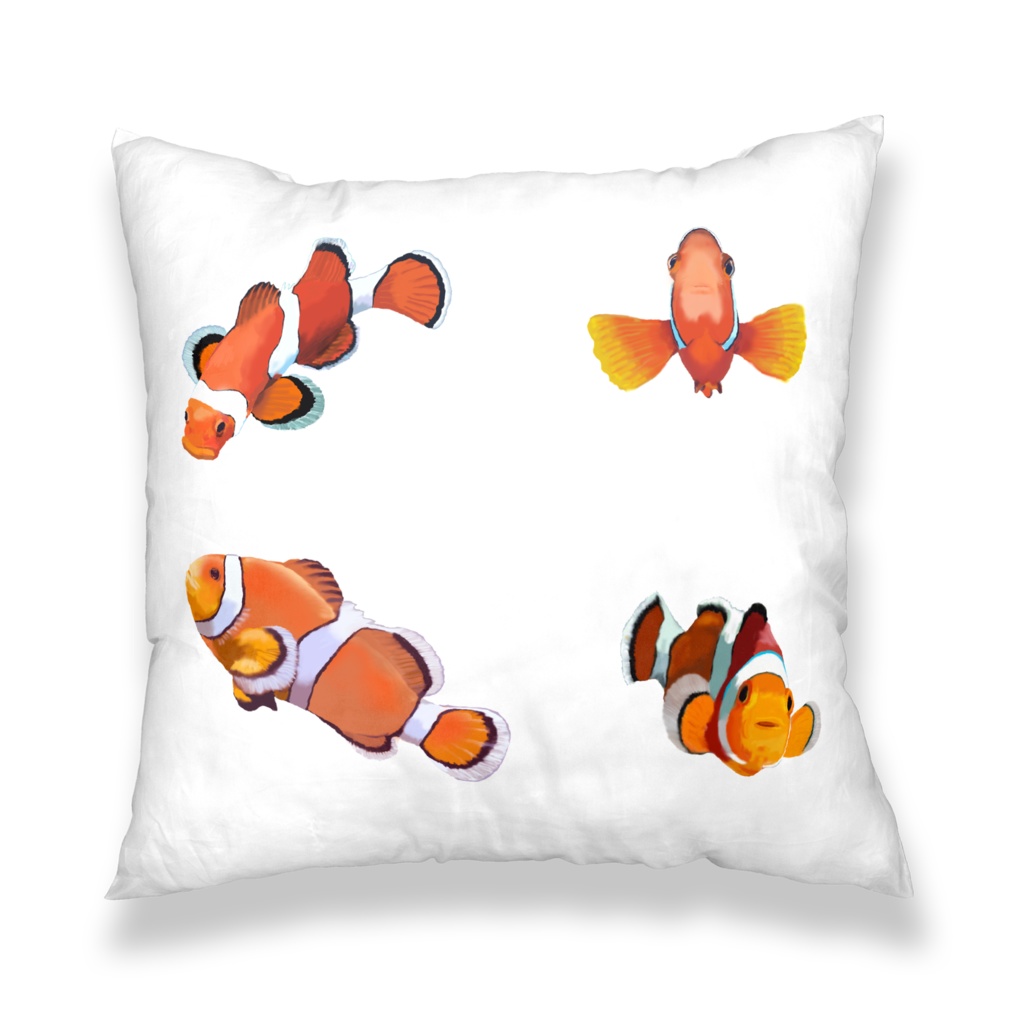 クマノミ白-03クッションカバー