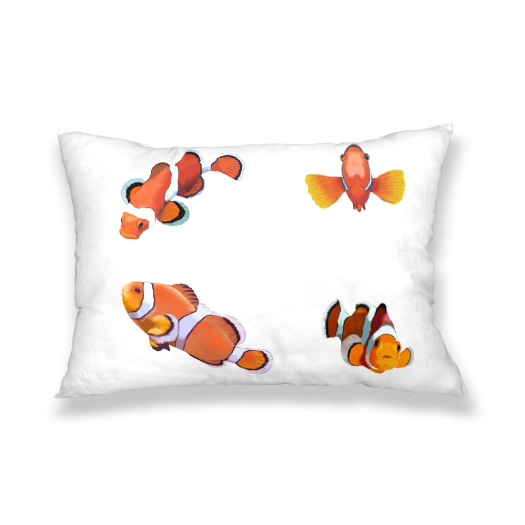 クマノミ白-03枕カバー