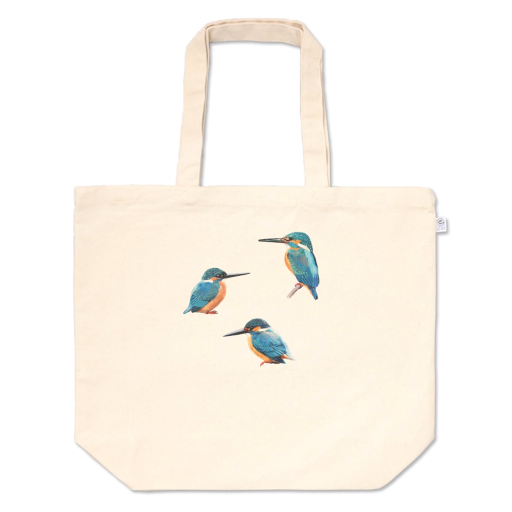カワセミ白-03トートバック