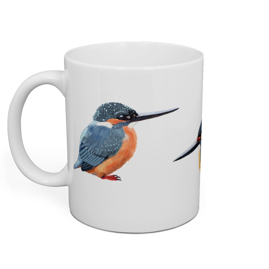 カワセミ白-03マグカップ