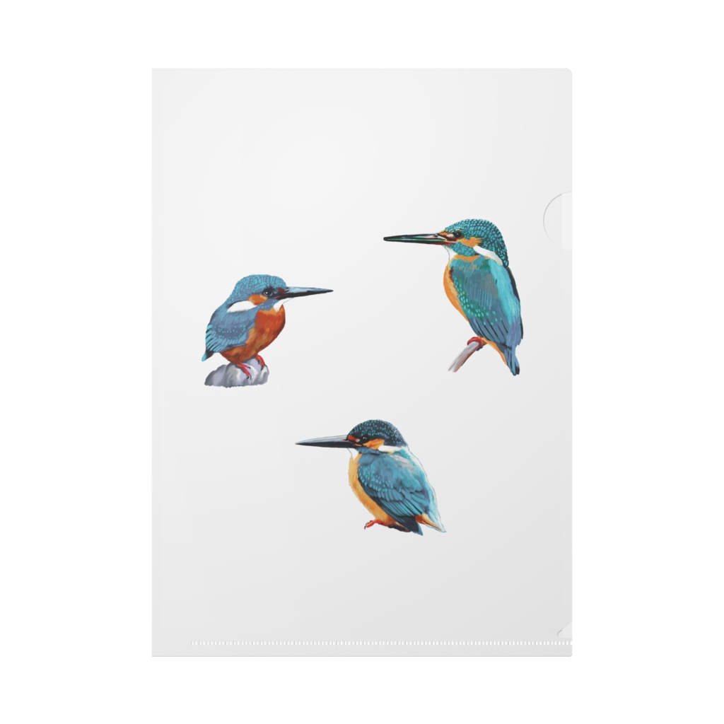 カワセミ白-03クリアファイル