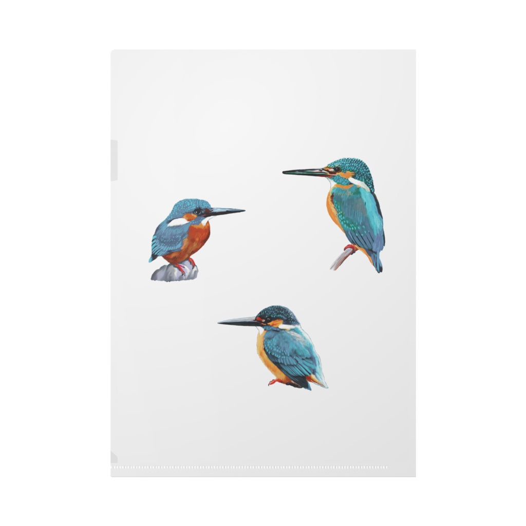 カワセミ白-03クリアファイル