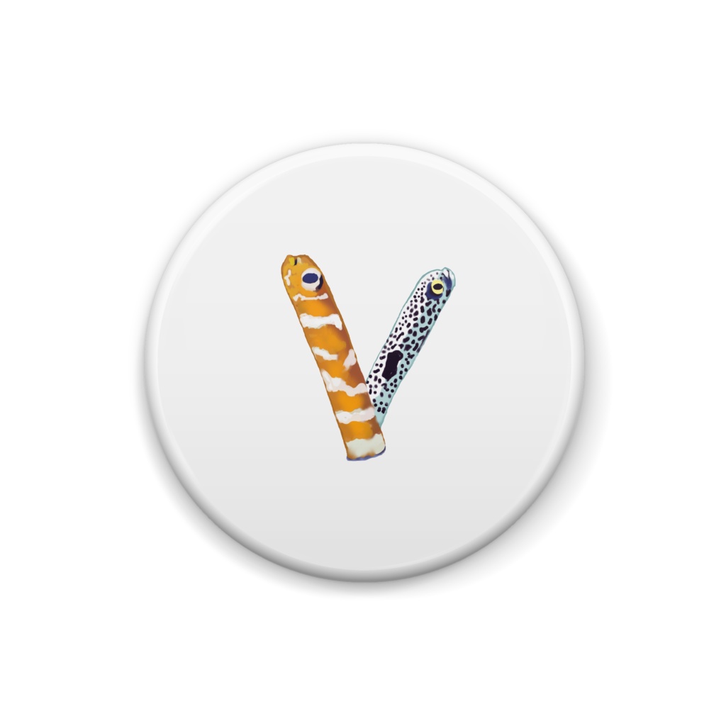 チンアナゴ-01、缶バッチ