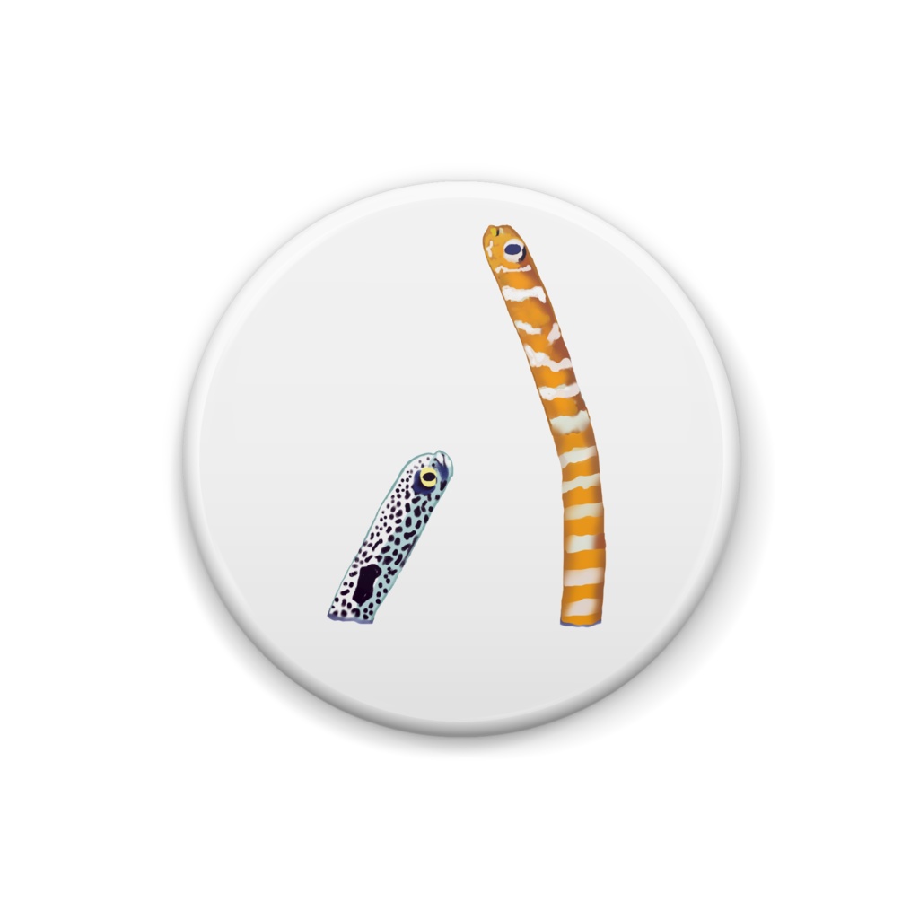 チンアナゴ-02、缶バッチ