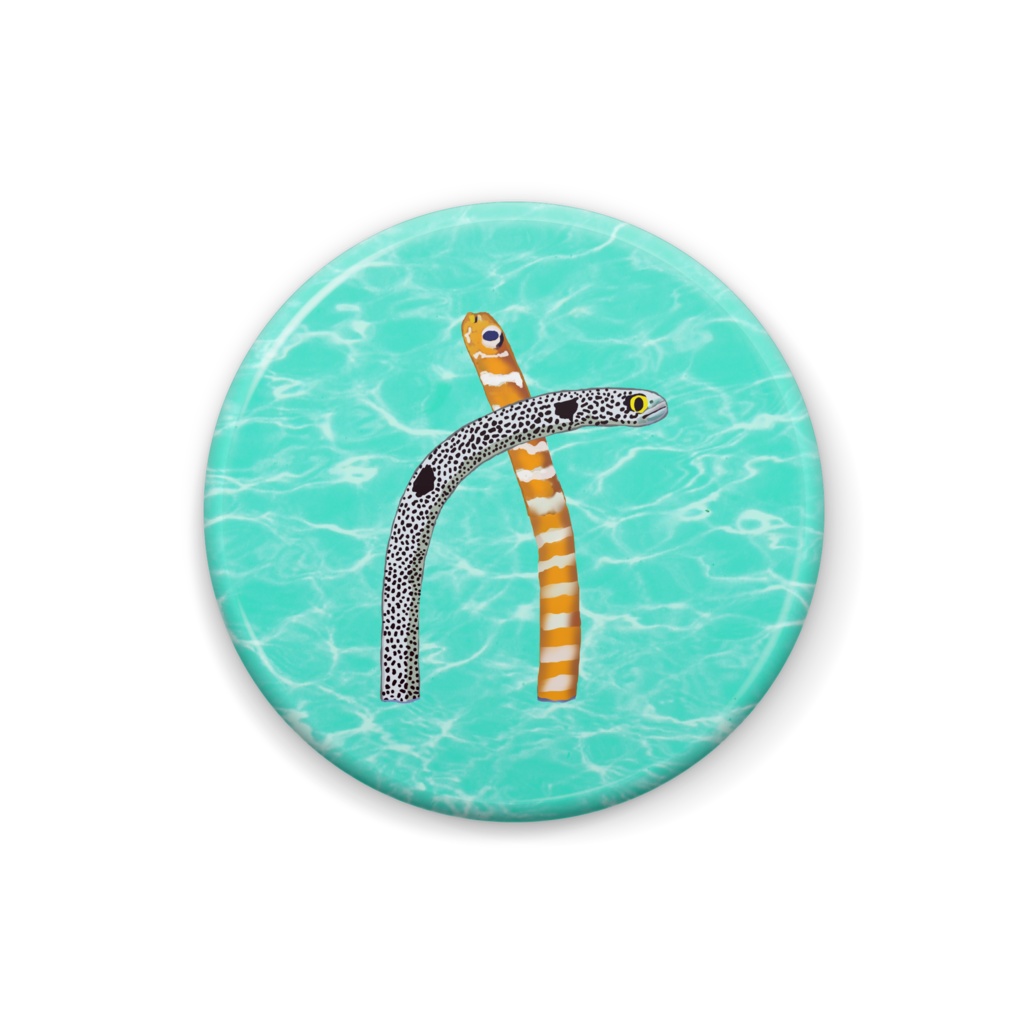 チンアナゴ渚-03,缶バッチ