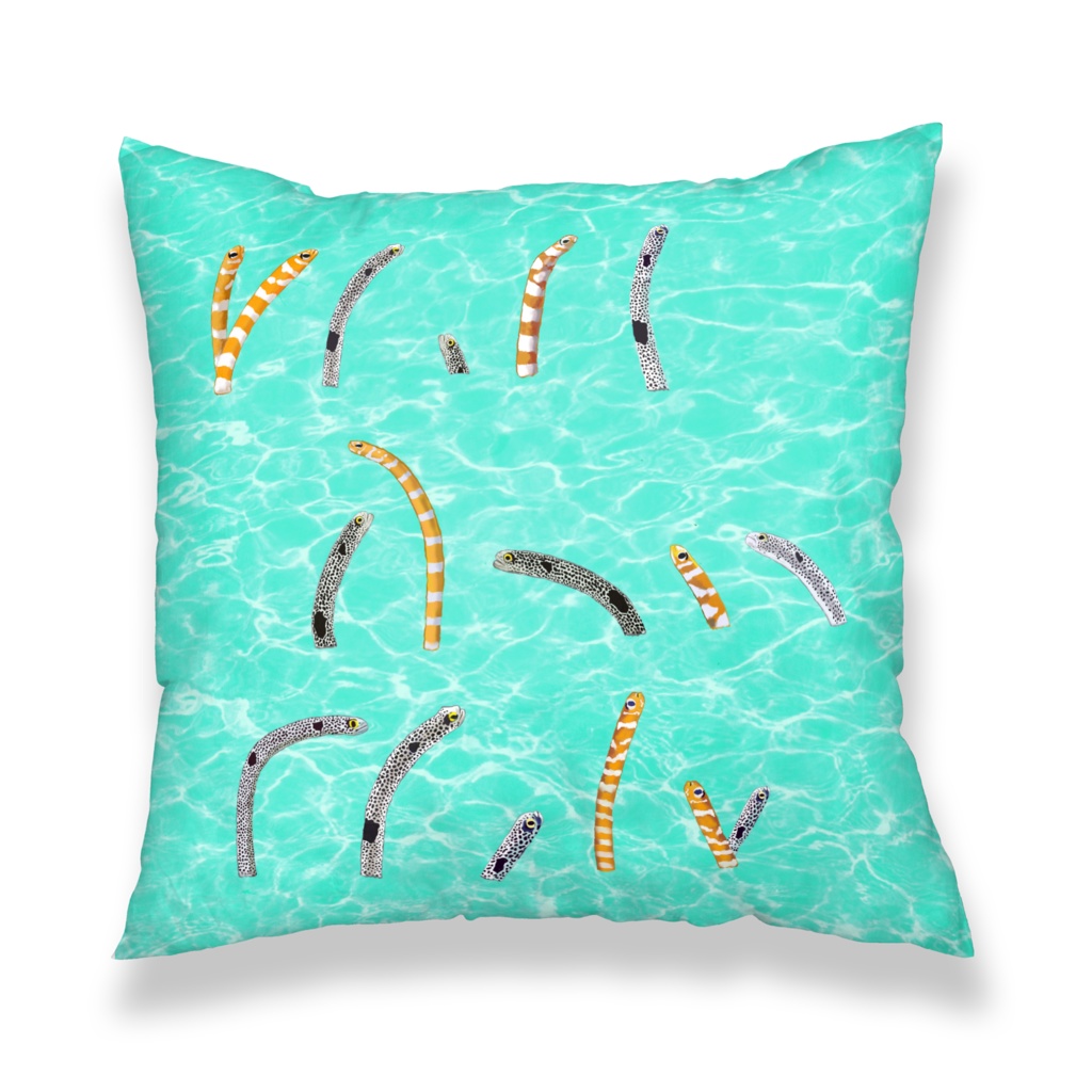 チンアナゴ渚、クッションカバー