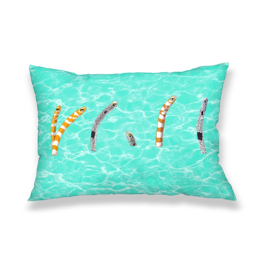 チンアナゴ渚、枕カバー