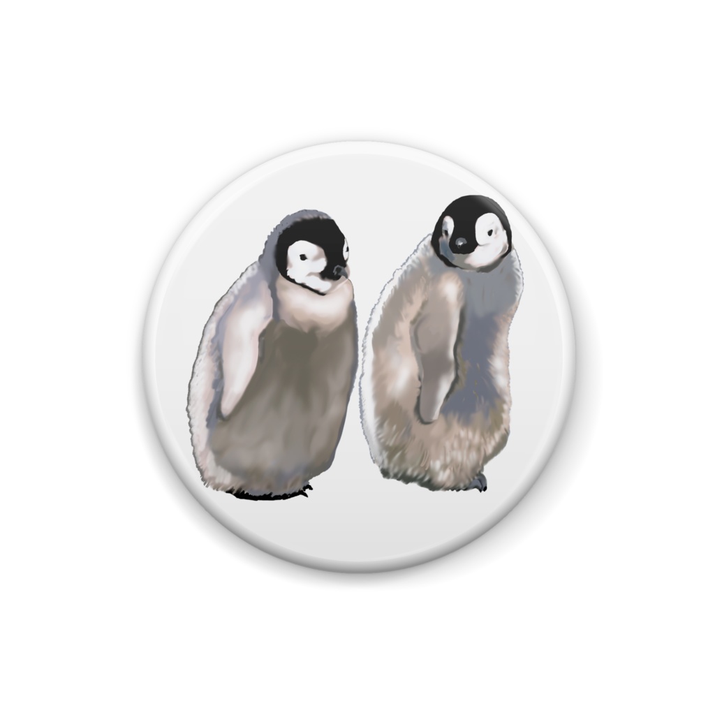 モフモフ子ペンギン、缶バッジ