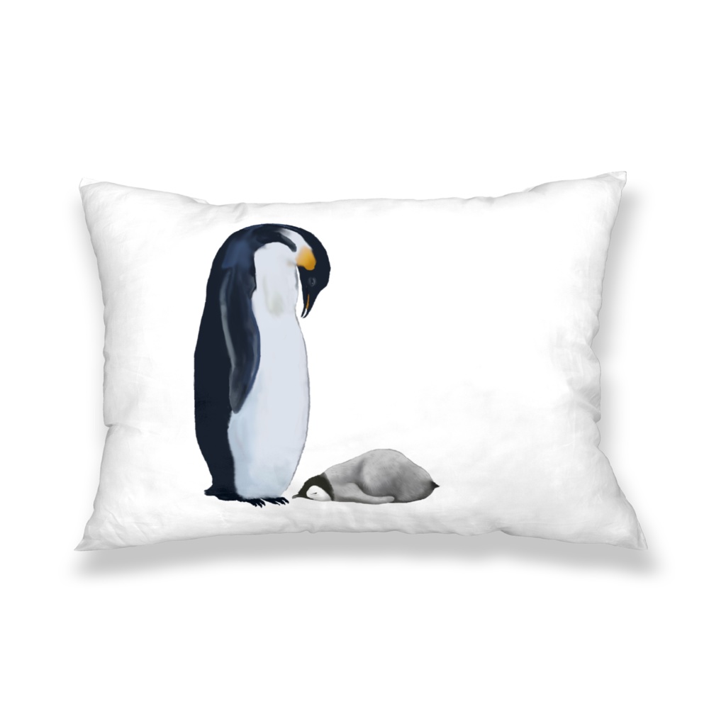 親子ペンギン、枕カバー