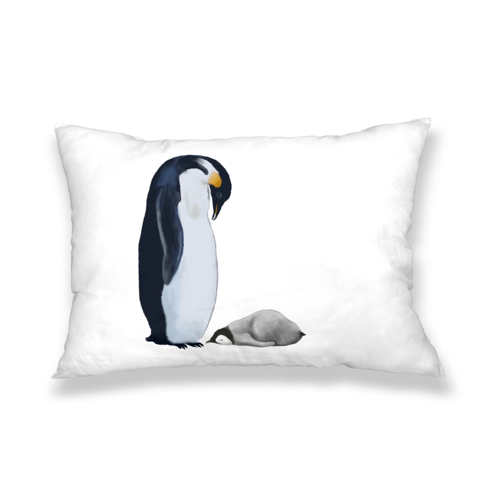 親子ペンギン、枕カバー
