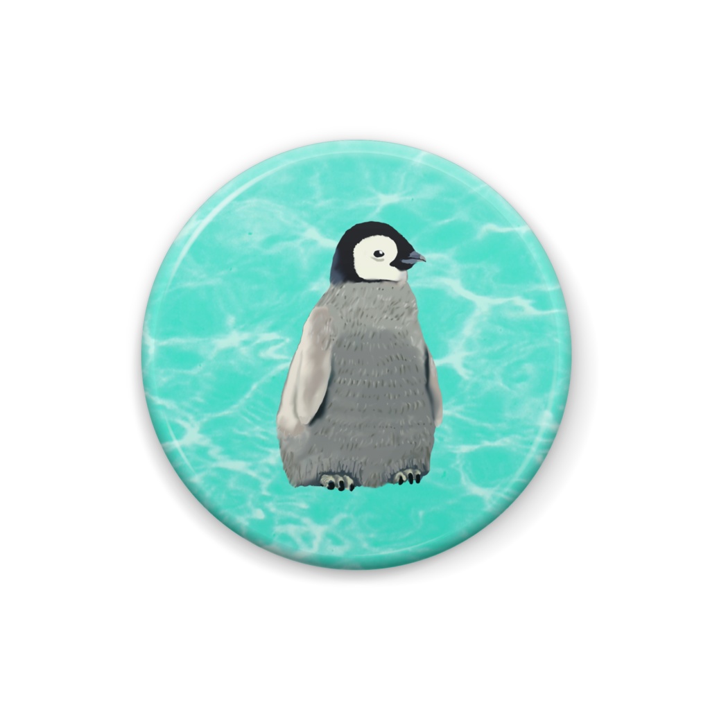 モフモフ子ペンギン渚-缶バッジ