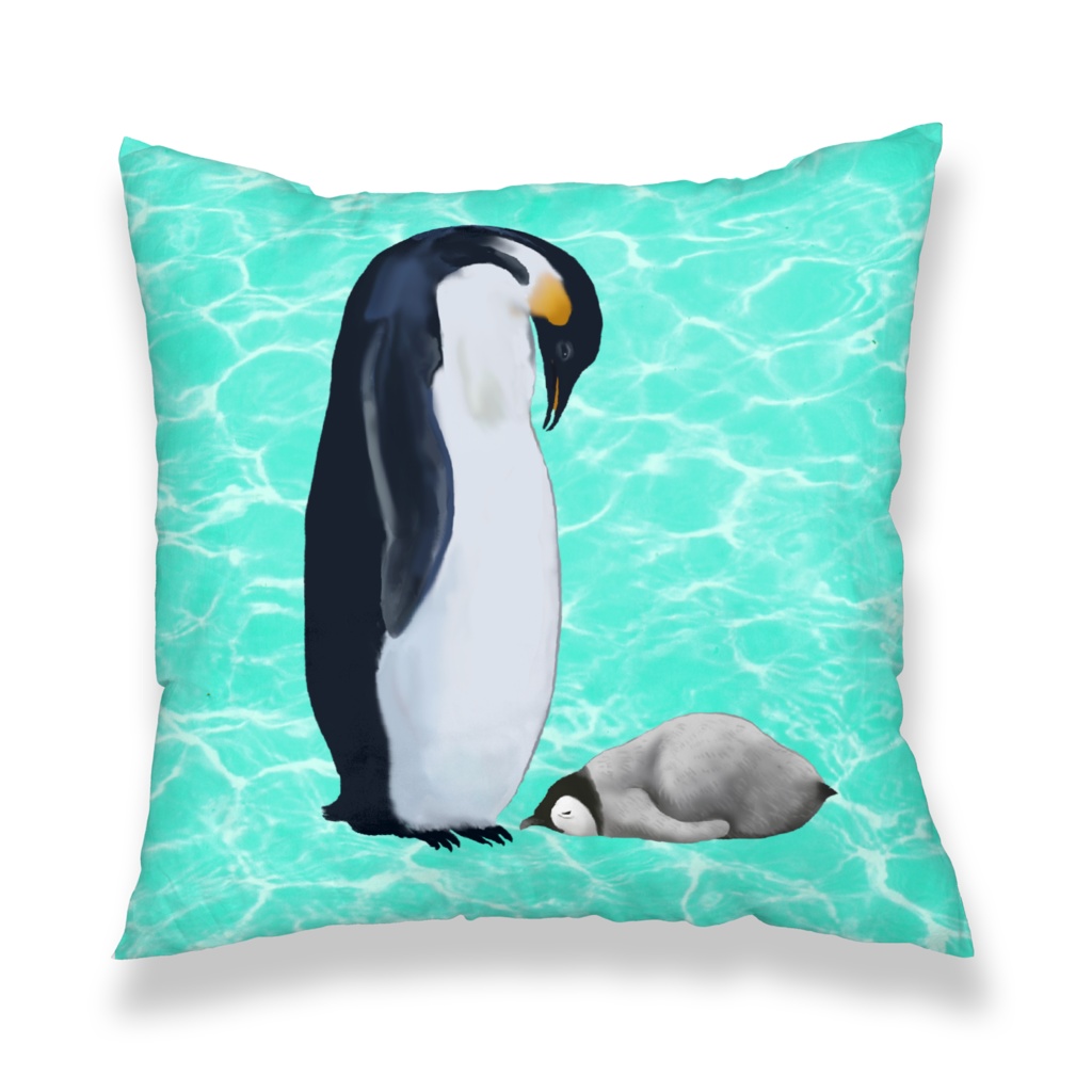母子ペンギン渚、クッション