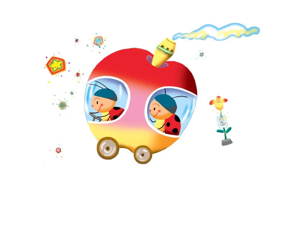 てんとう虫のりんごバス