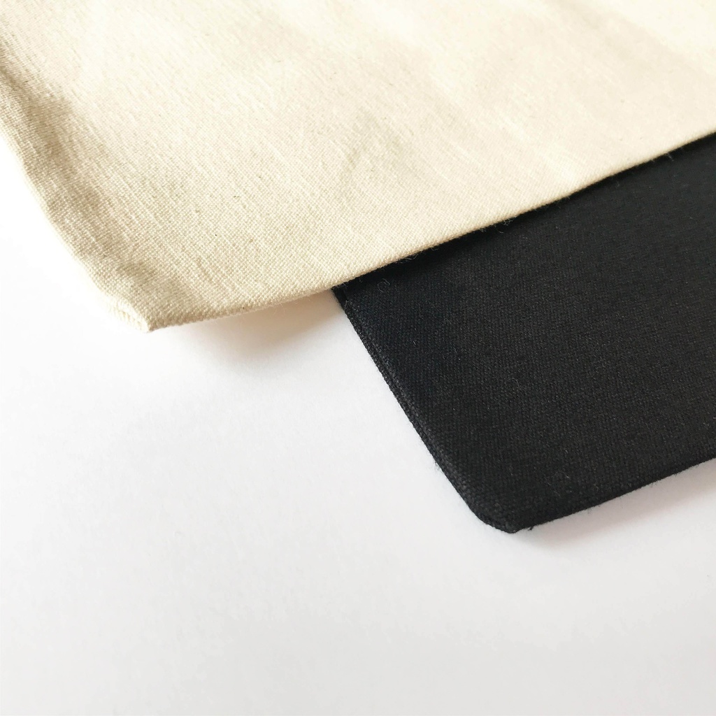 厚手トートバッグ(ナチュラル/ブラック)