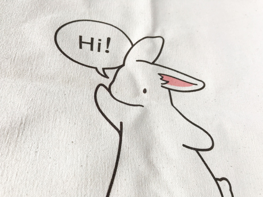 厚手トートバッグ(ナチュラル/ブラック)