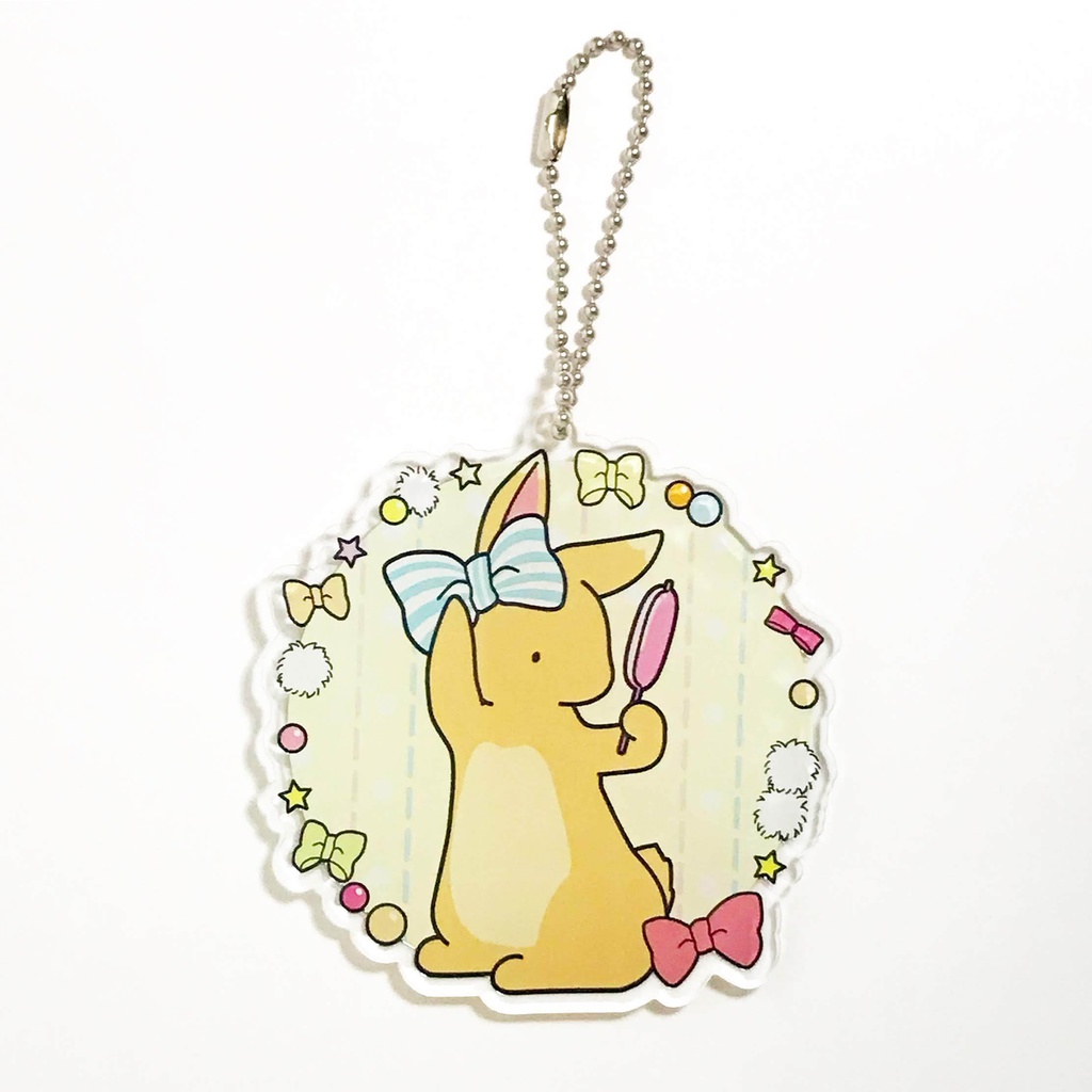 オレンジちゃんのおめかし　アクリルキーホルダー