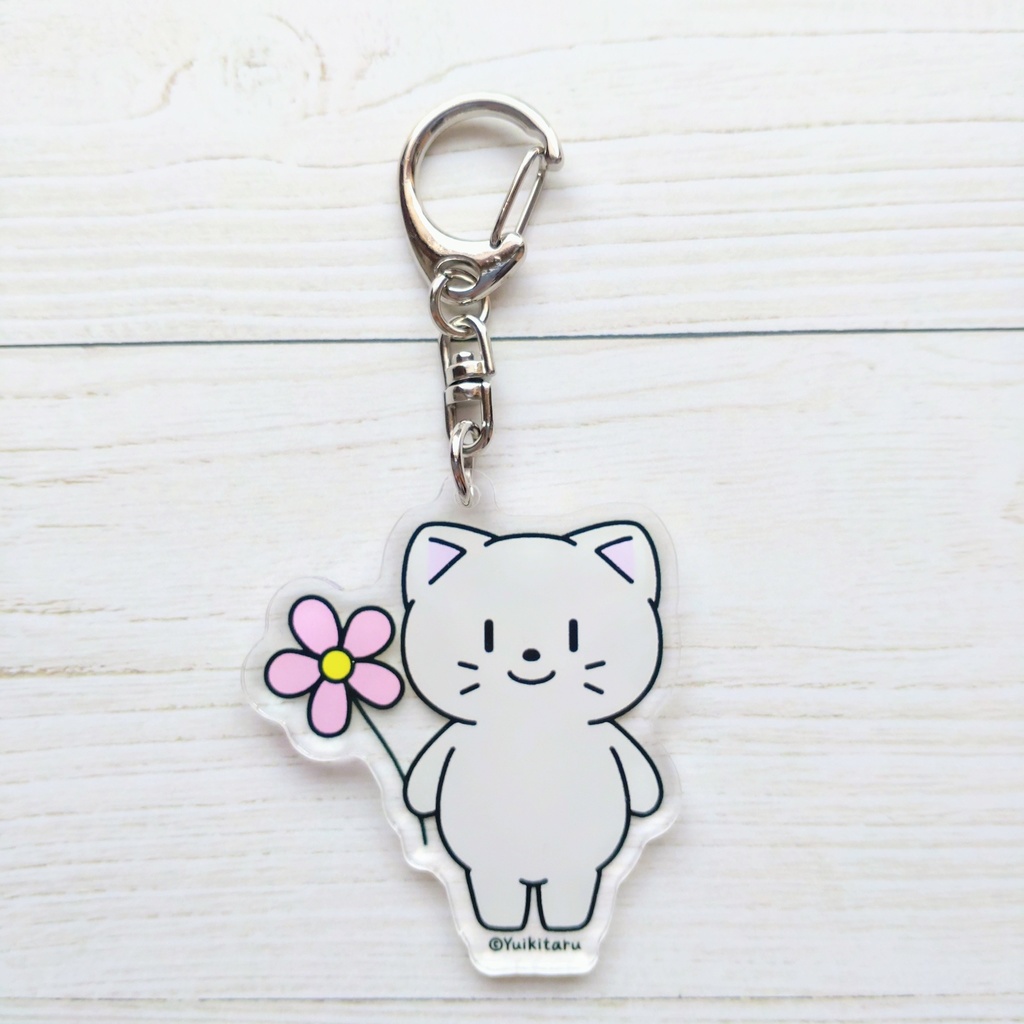 ねこ花 アクリルキーホルダー