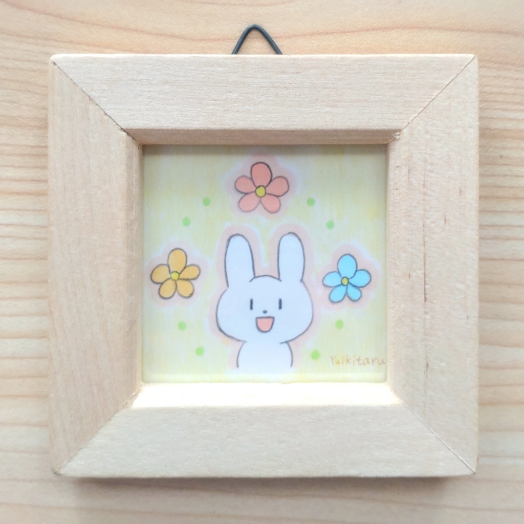 ウサギと花 原画イラスト No.1