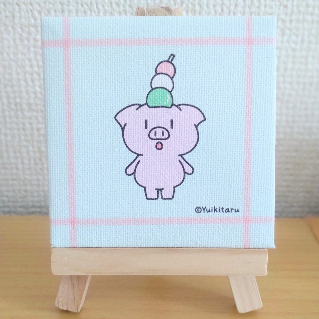 お団子ブタさん ミニキャンバス