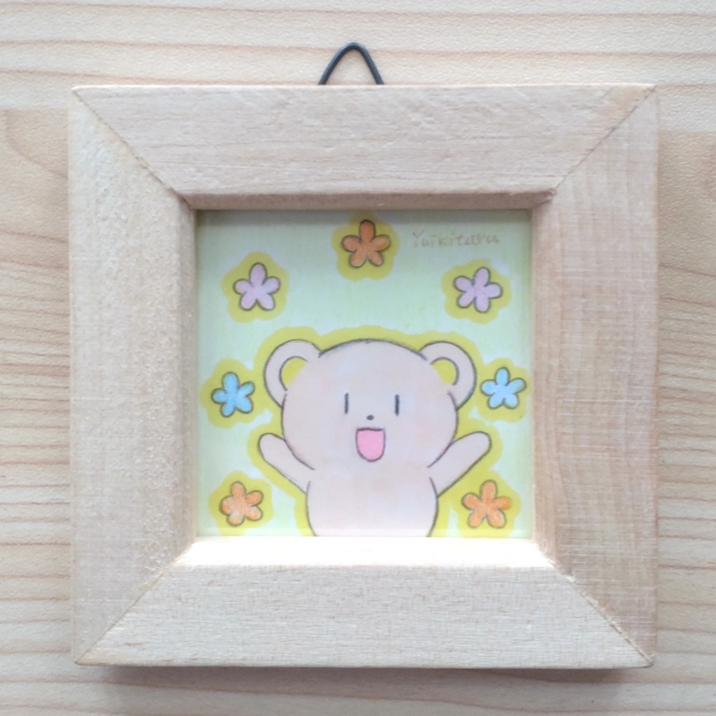 クマと花 原画イラスト No.7