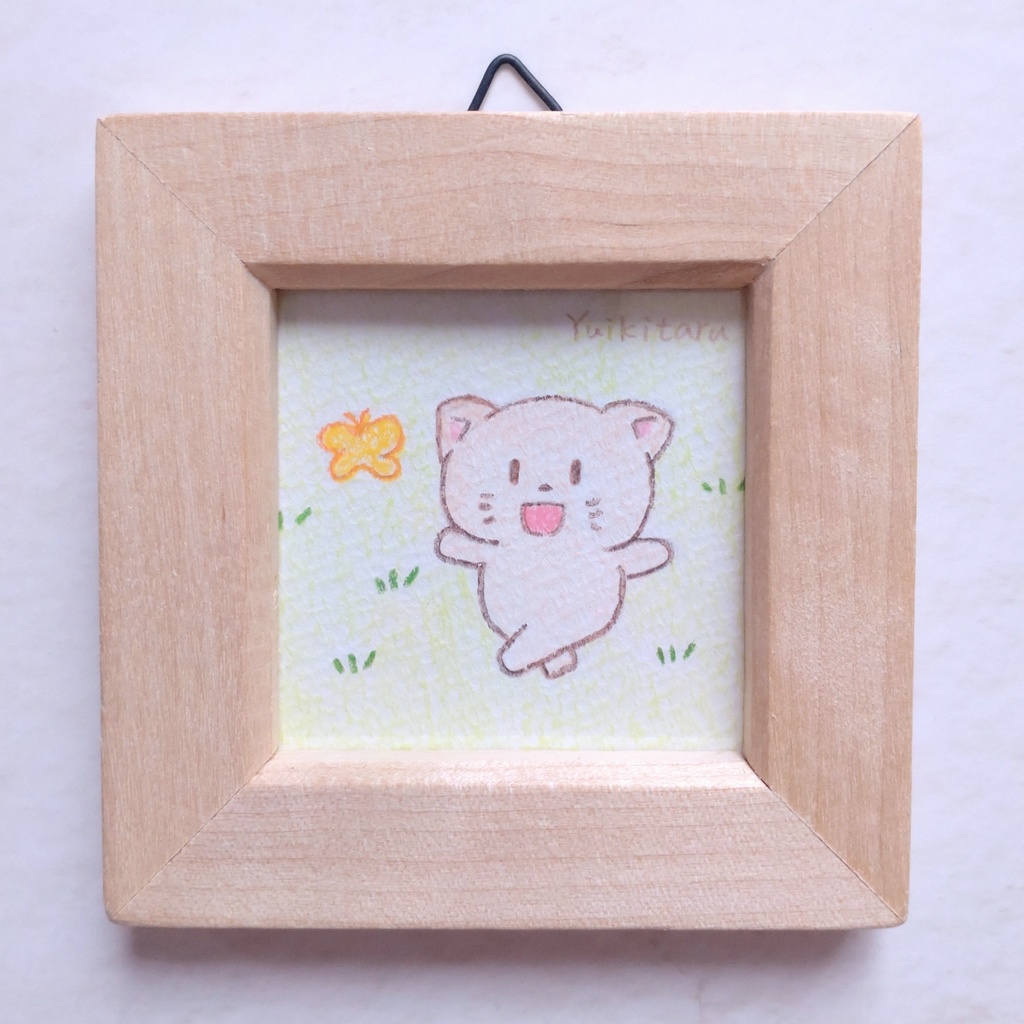 ネコさんとチョウ 原画イラスト No.8