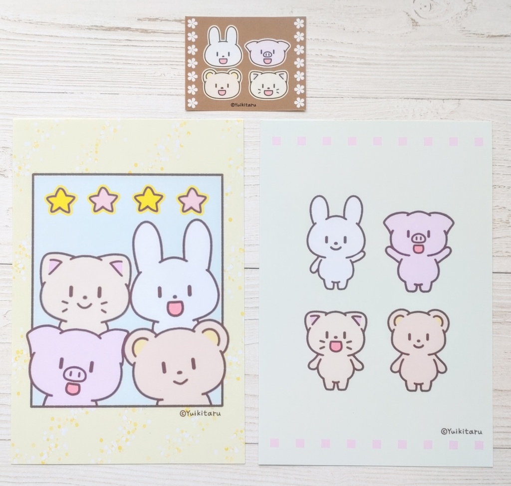 10セット限定販売☆ポストカード2種類、シール1枚