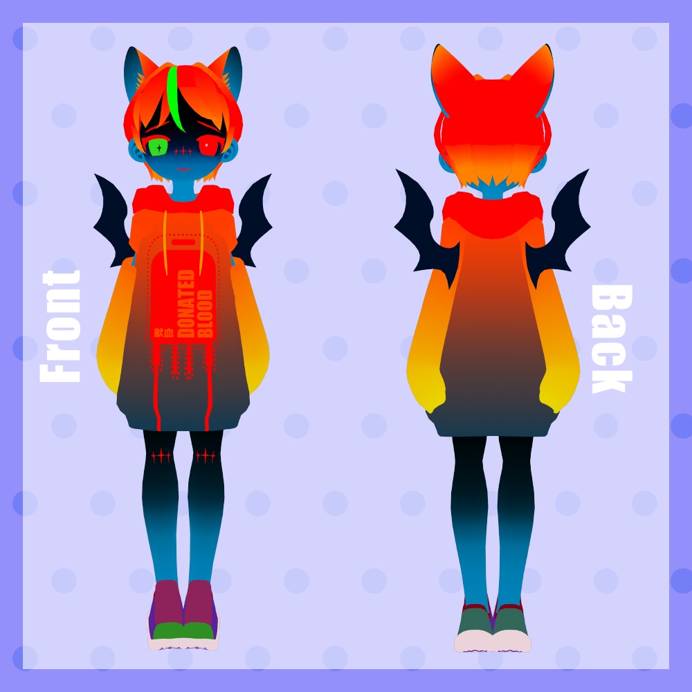 【VRChat/Quest/VRM】オリジナル3Dモデル「QTA」