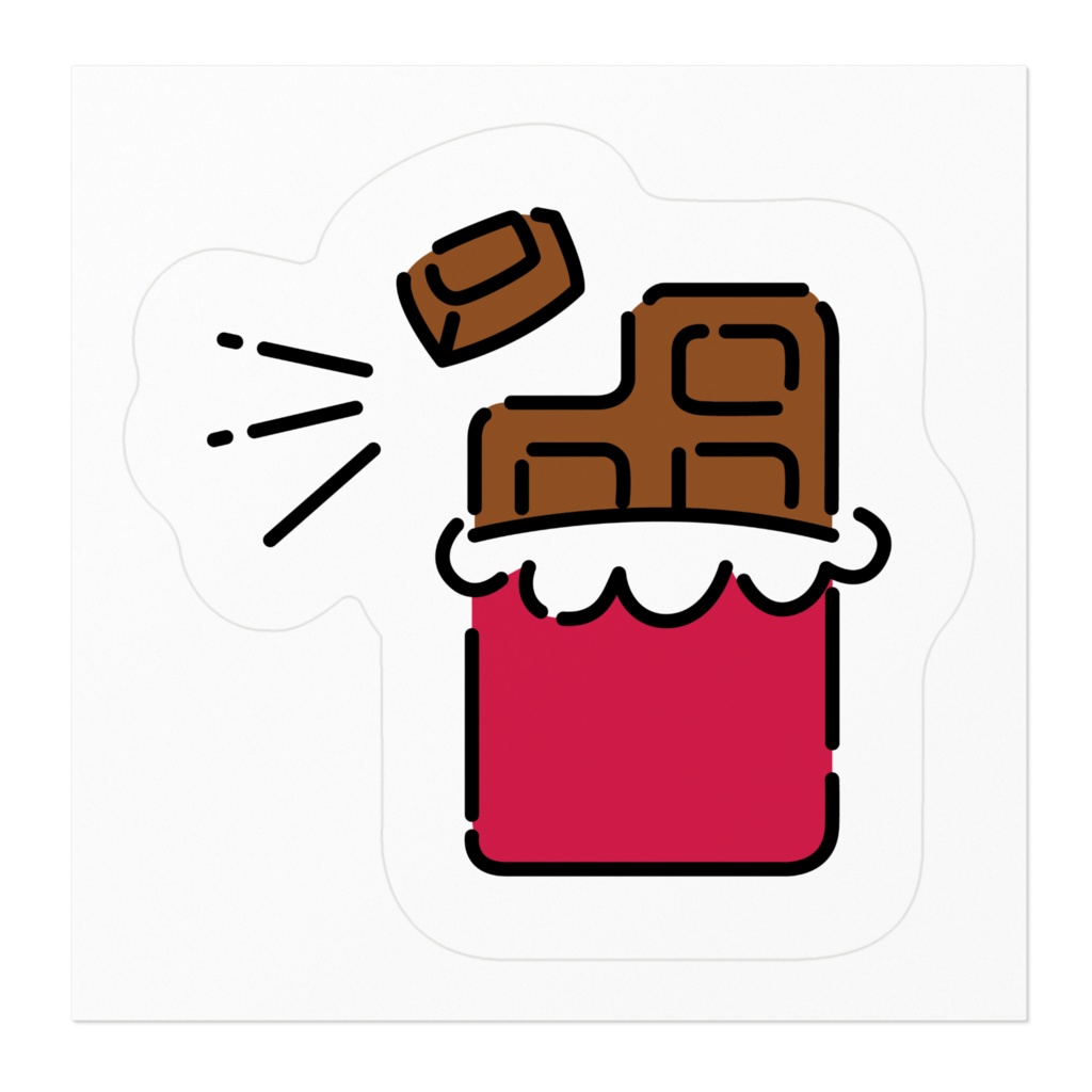 お礼チョコステッカー