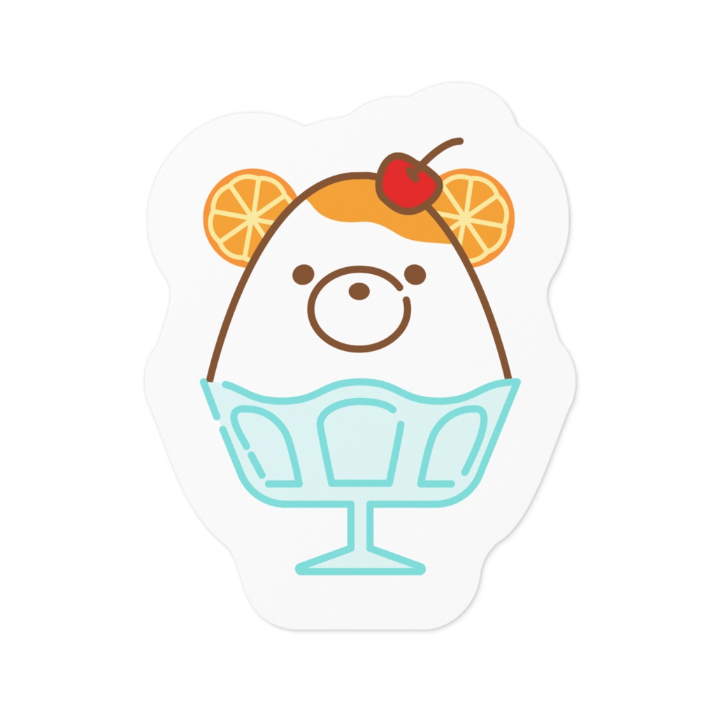 高級くまかき氷ステッカー