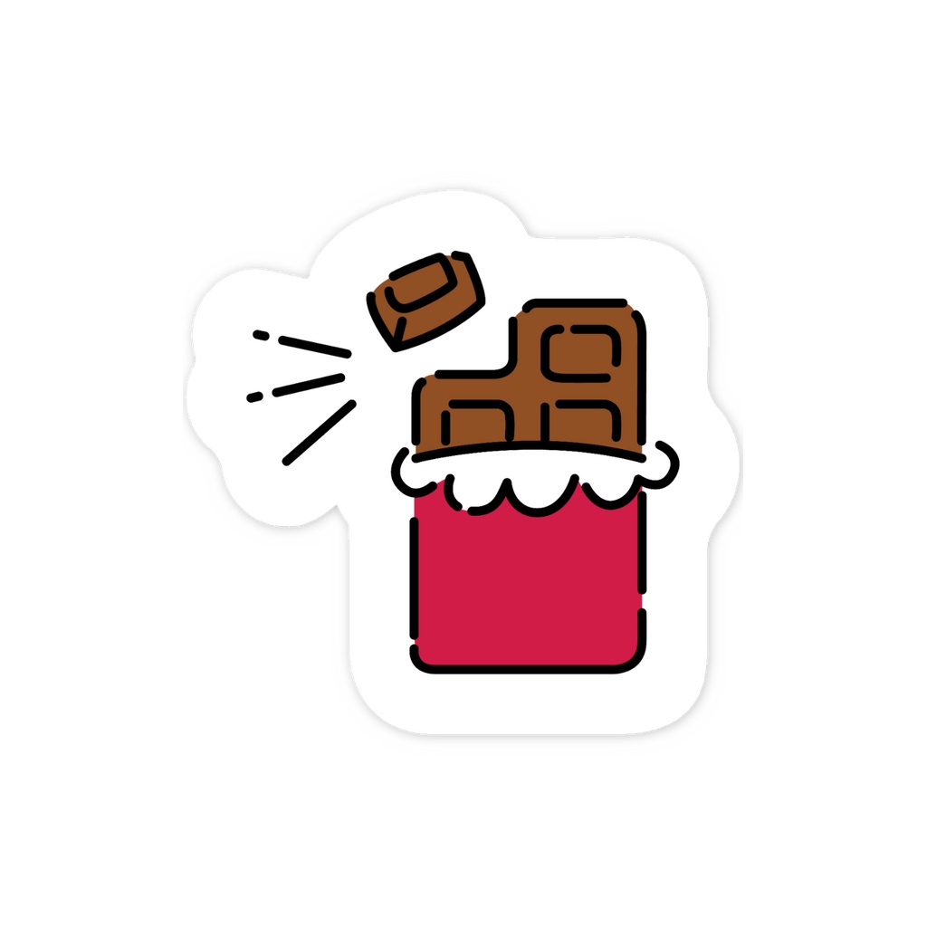 お礼チョコステッカー