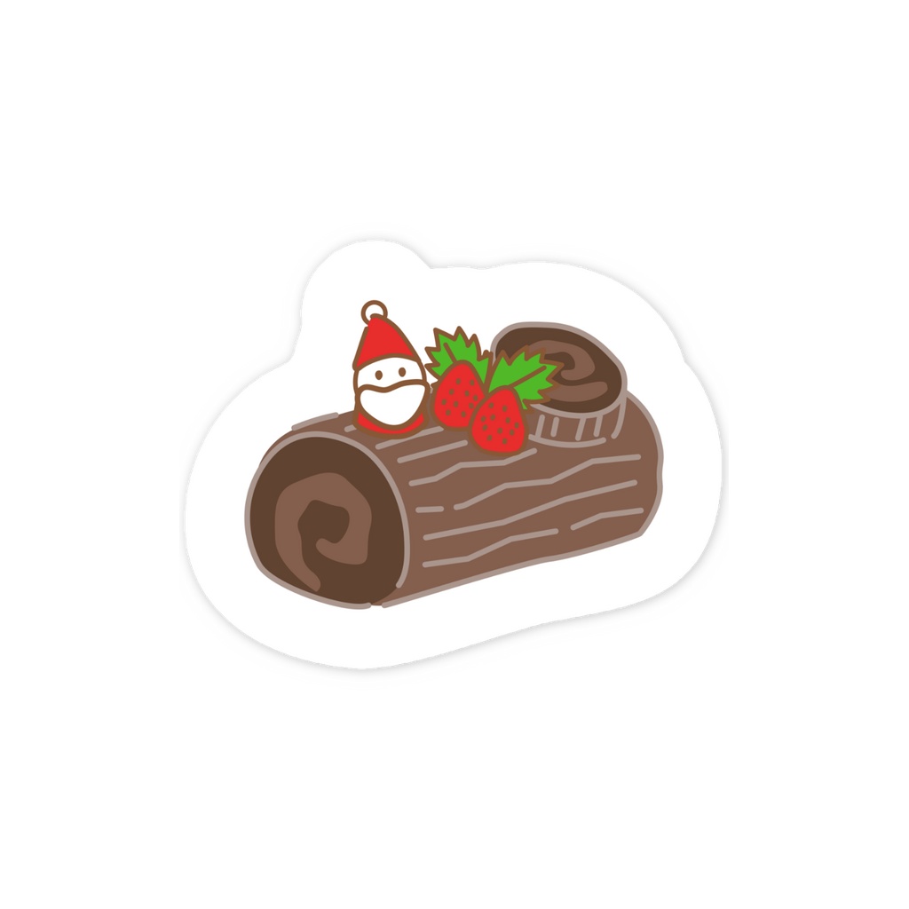 本命クリスマスケーキステッカー