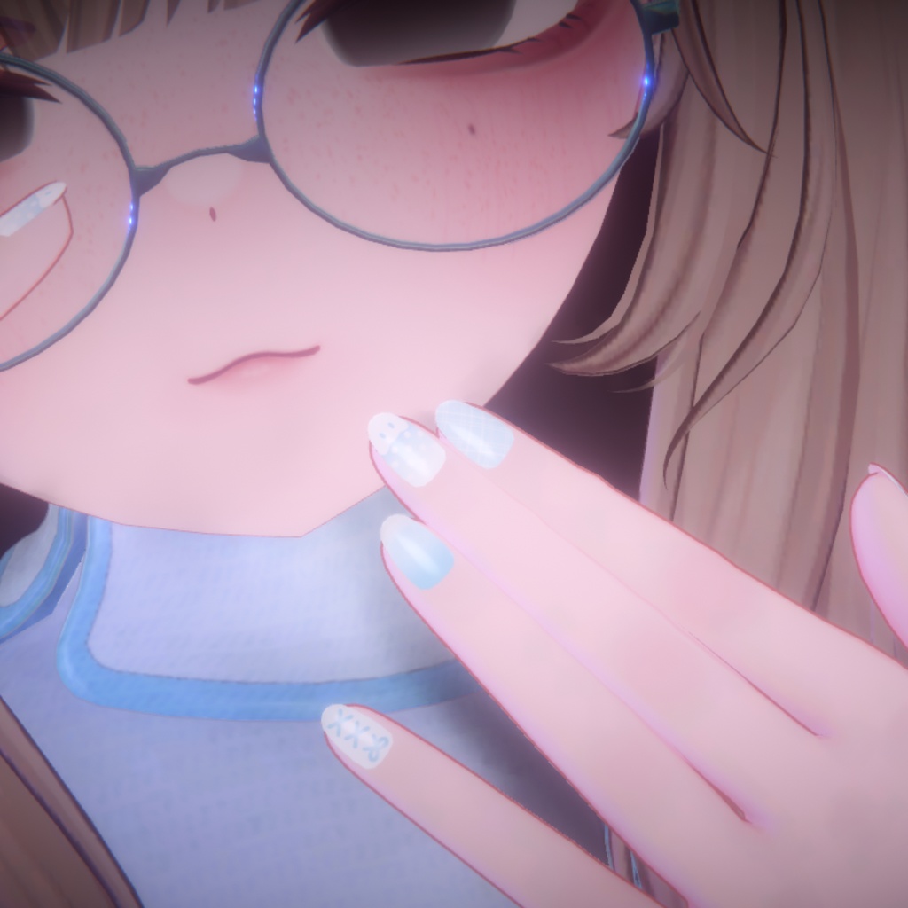 【FREE】冬のネイルテクスチャ 【イチゴちゃん】