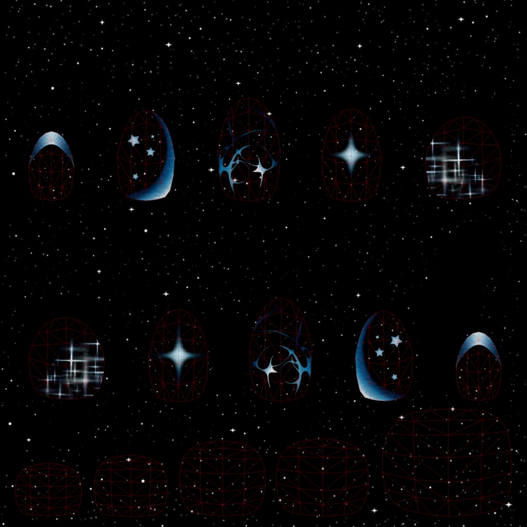 【FREE】Lost In Space Nails【狛乃+シンプルジェルネイル】