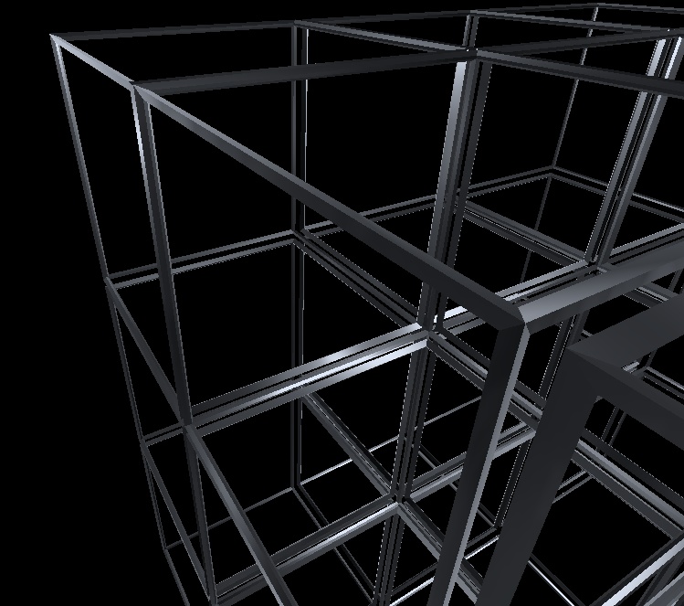 【3Dモデル】フレームのみのルーブックキューブ